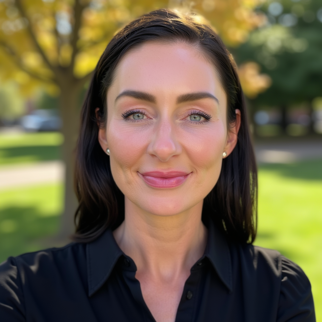 Portrait of Kirby Michaelides, parenting expert and neurodiversity specialist, featured in a Parent Pathways Academy Fireside Chat on empowering your child in parenting.